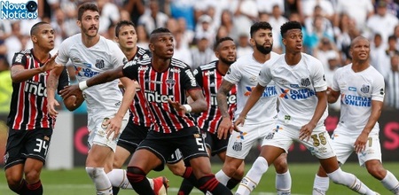 Left or right jogadores de santos e sao paulo durante classico na vila belmiro 1537128417492 615x300