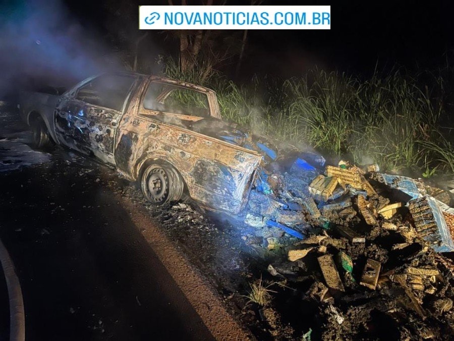 Left or right carro com maconh apegou fogo na br 376 dia 10 12