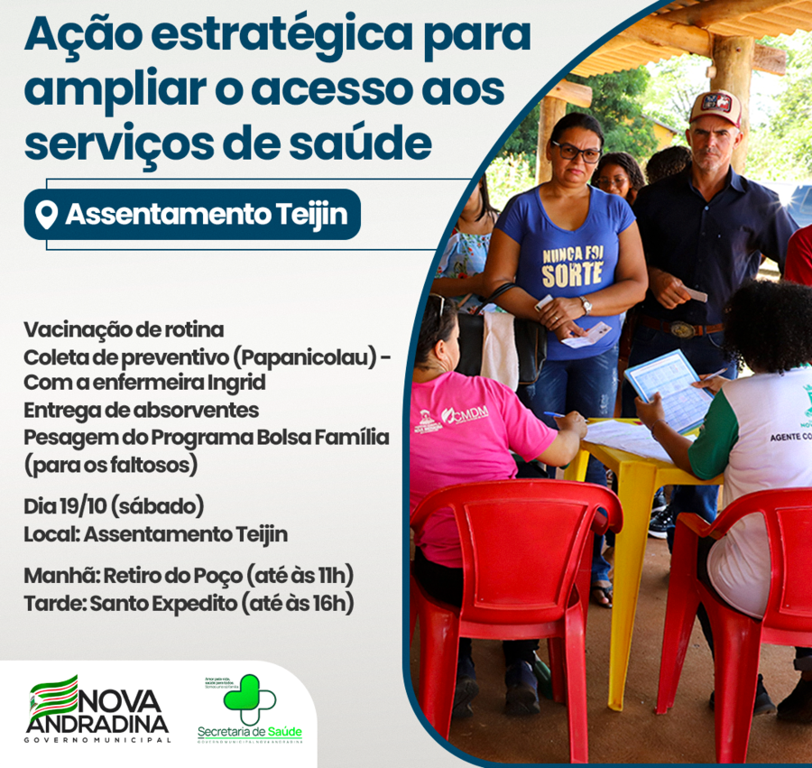 Left or right a o levar atendimentos em sa de ao assentamento teijin no pr ximo s bado