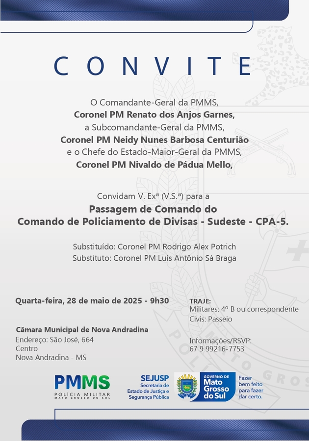 Center convite passagem de comando 1